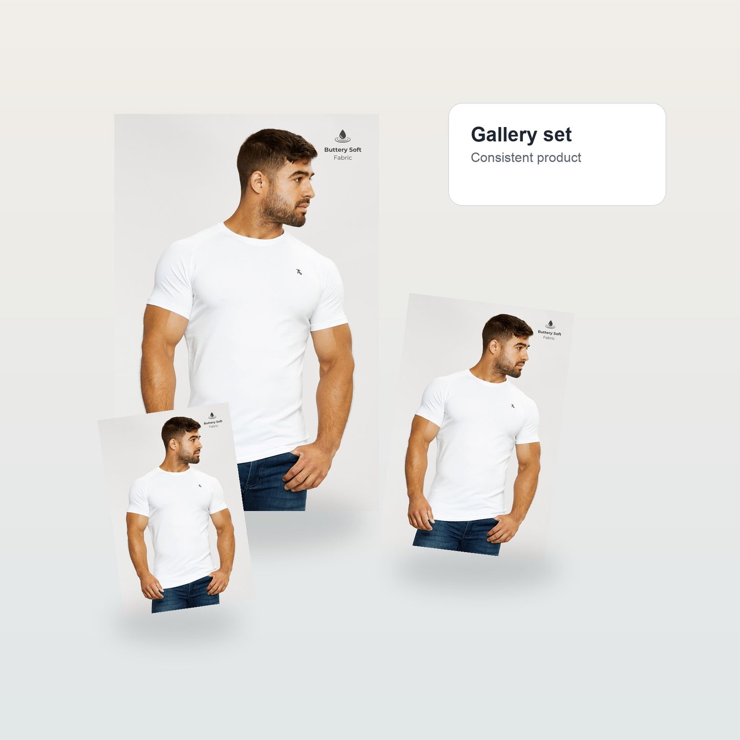 Premium Athletic Fit T-Shirt in White - Gallery flat lay