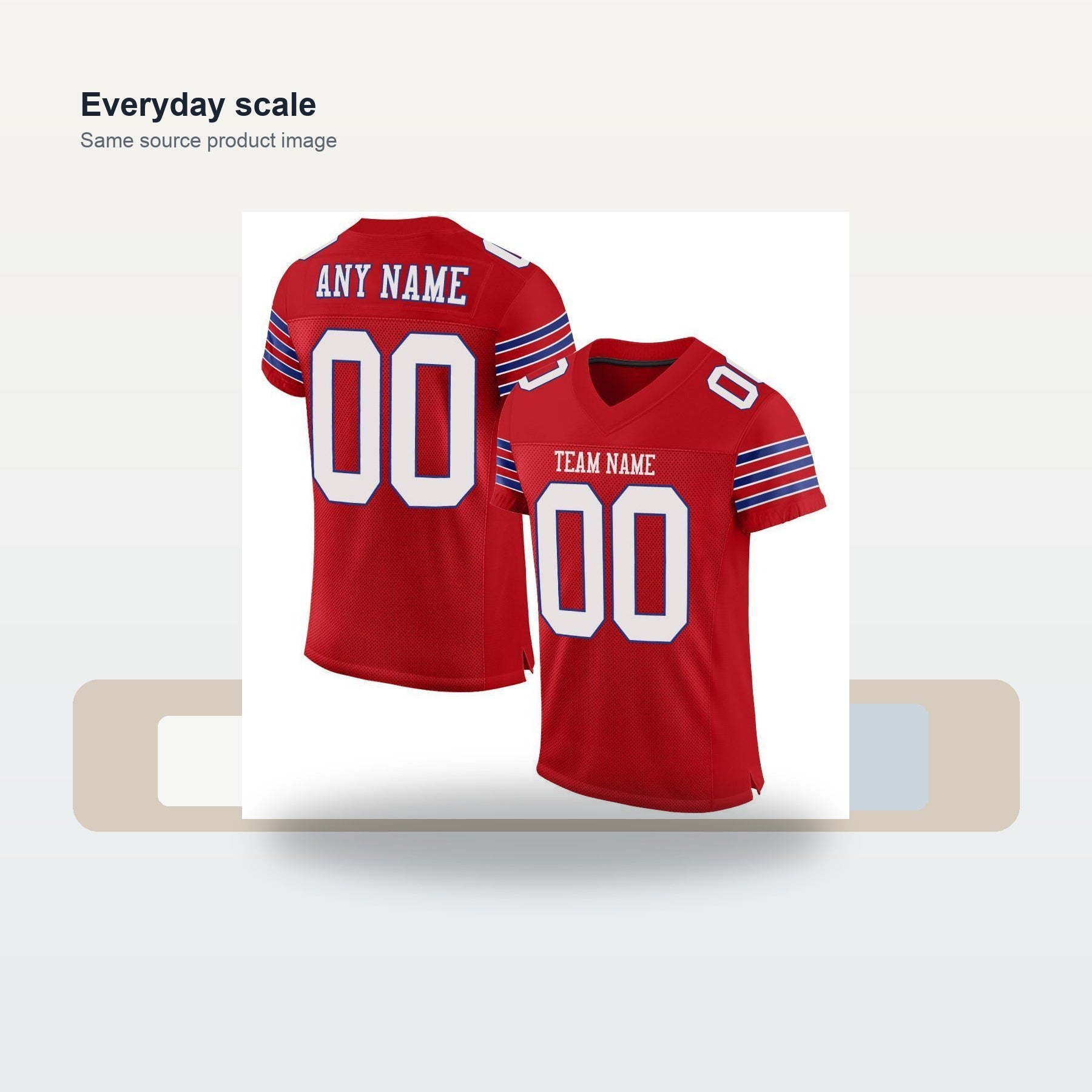 Custom Red White-Royal Mesh Authentic Football Jersey - Scale and use case