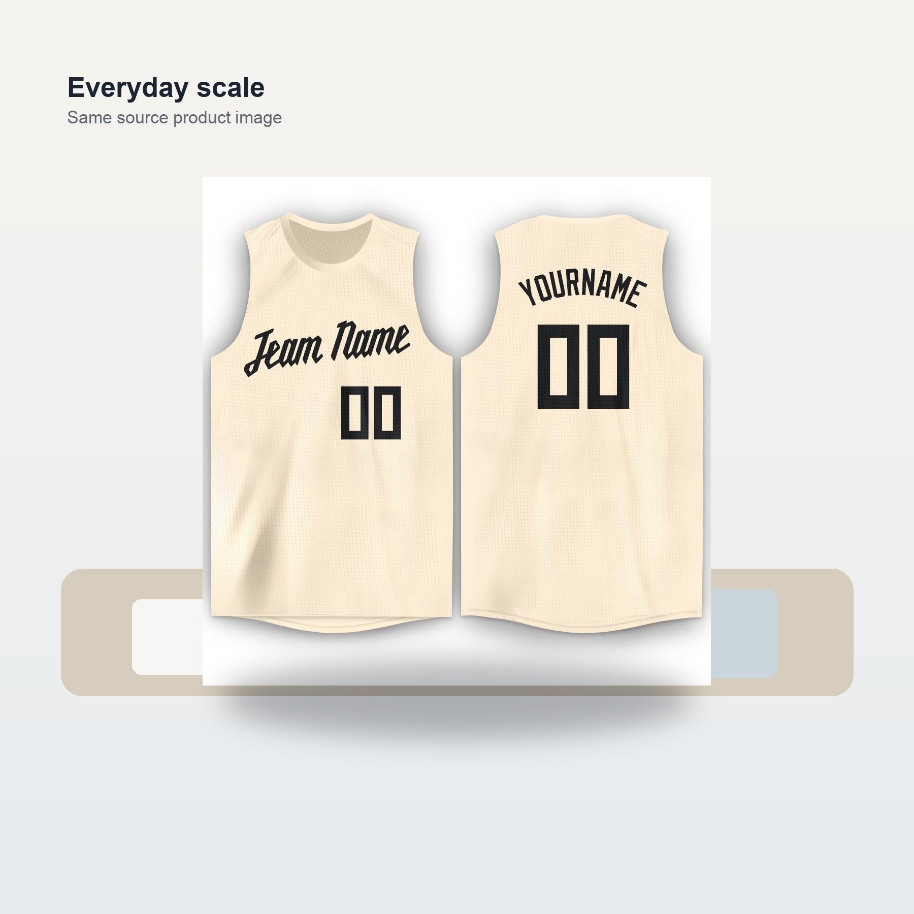 Custom Cream Black Round Neck Basketball Jersey Men's Women's - Scale and use case