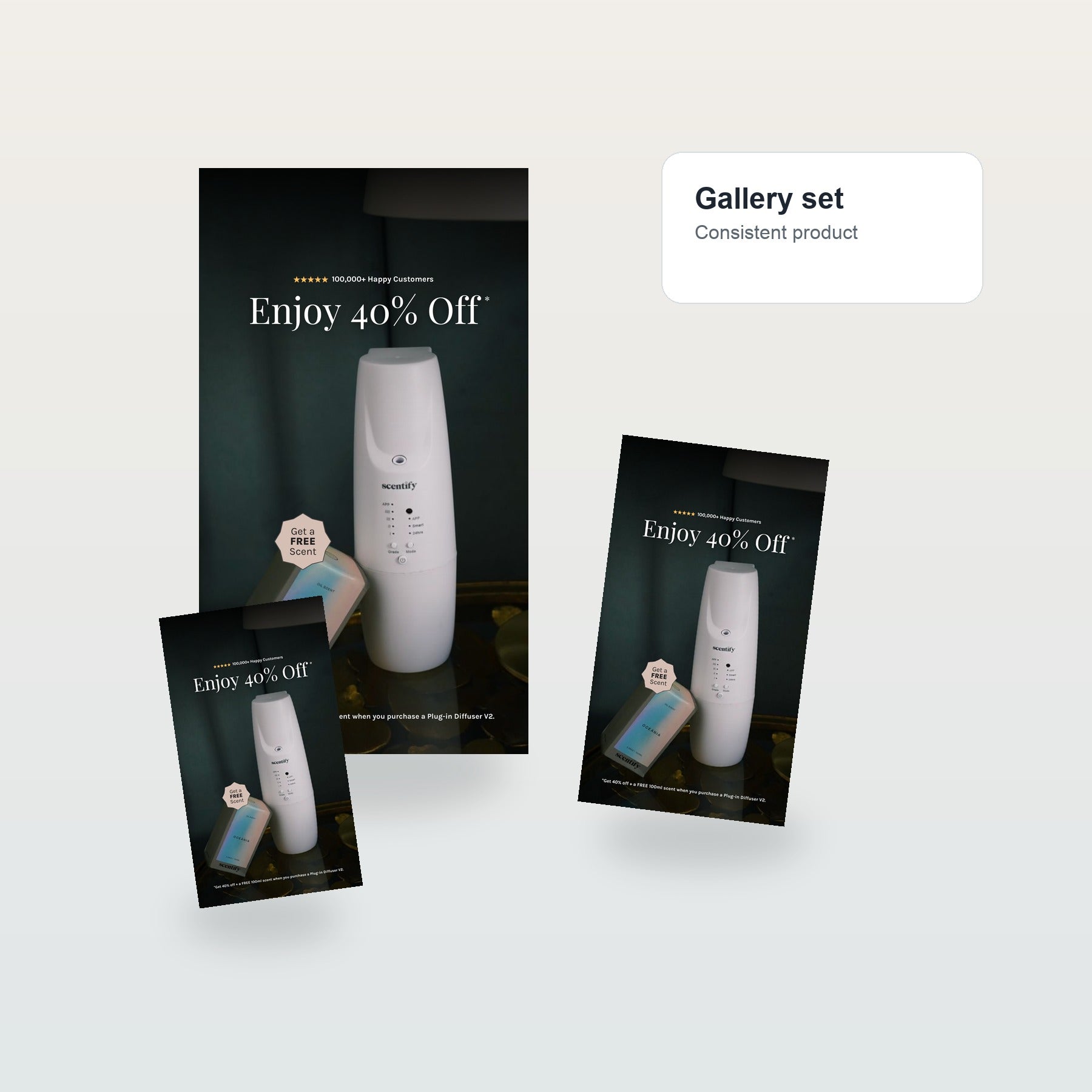 Get 40 % off and a Free 100ml Scent with Your V2 Diffuser - Gallery flat lay