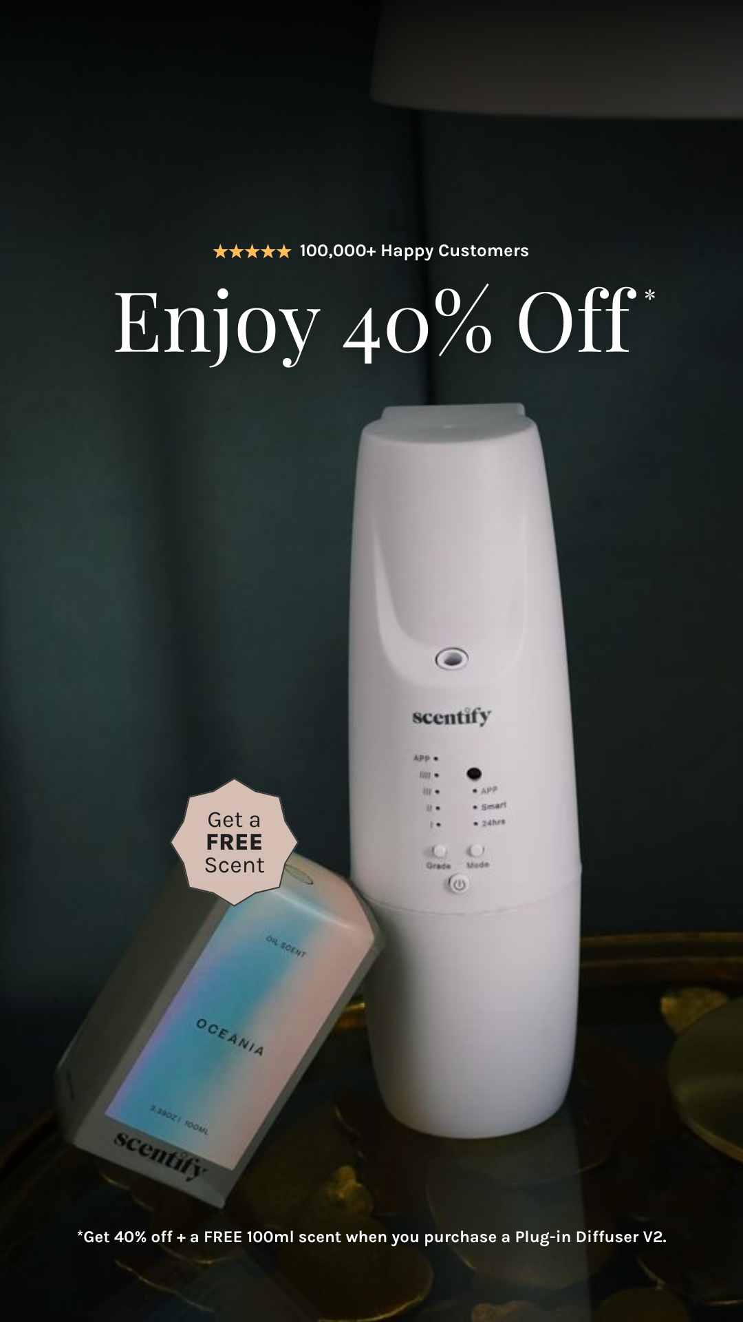 Get 40\% off and a Free 100ml Scent with Your V2 Diffuser product image