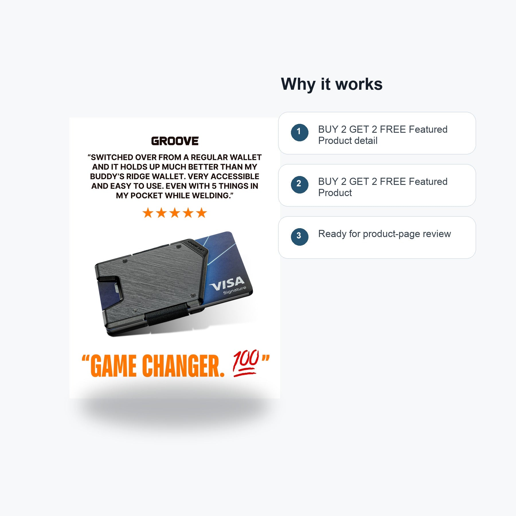 BUY 2 GET 2 FREE Featured Product - Feature callouts