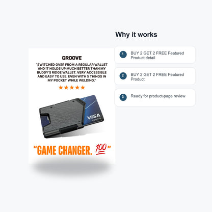 BUY 2 GET 2 FREE Featured Product - Feature callouts