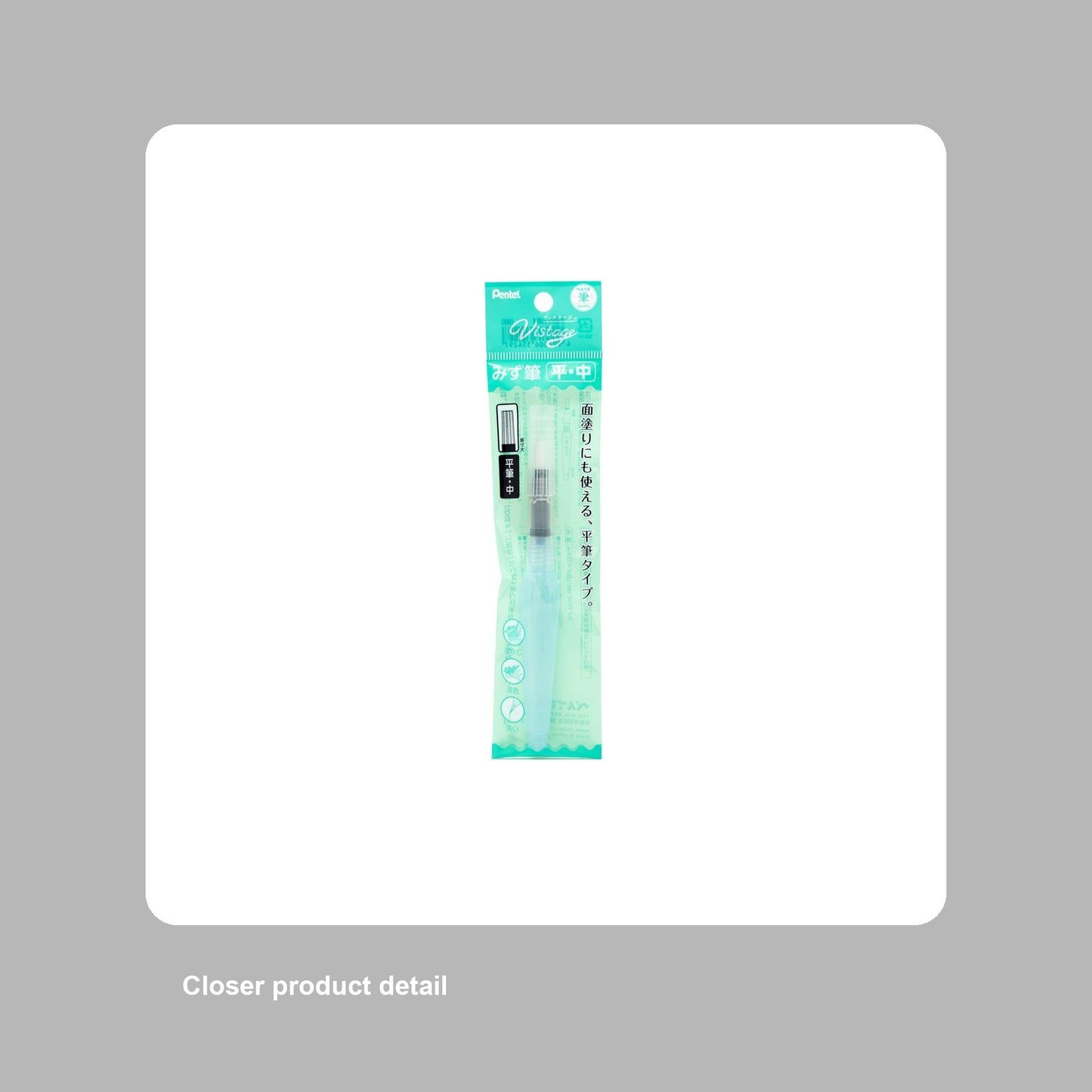 Vistage Water Brush, Flat - Detail close-up