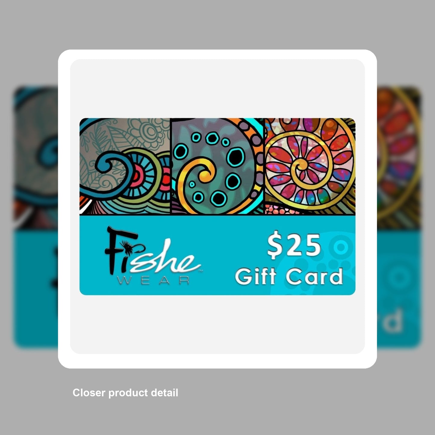 Gift Card - FisheWear, $100.00 - Detail close-up