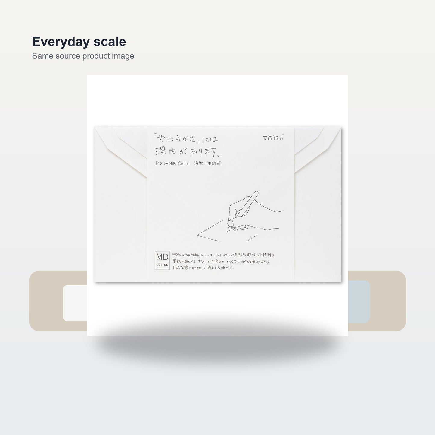 MD Cotton Letter Envelopes - Scale and use case