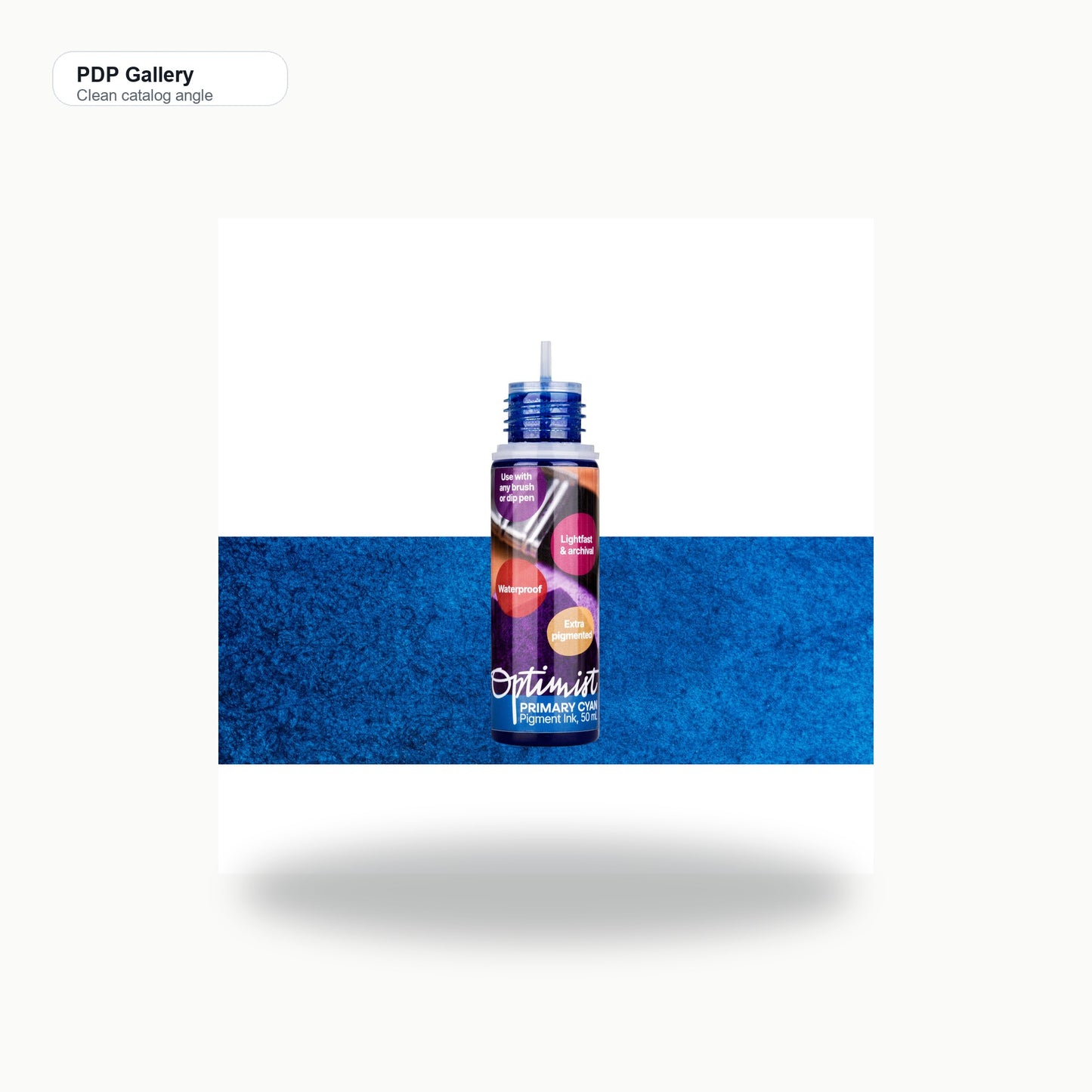 Optimist Pigment Ink, #230 Primary Cyan, 50 mL Precision Bottle - Clean catalog angle