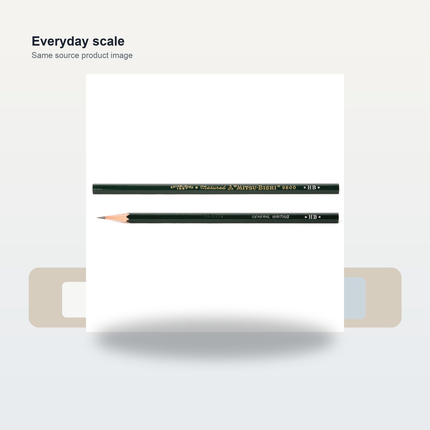 Mitsubishi 9800 Pencil, HB, Single - Scale and use case