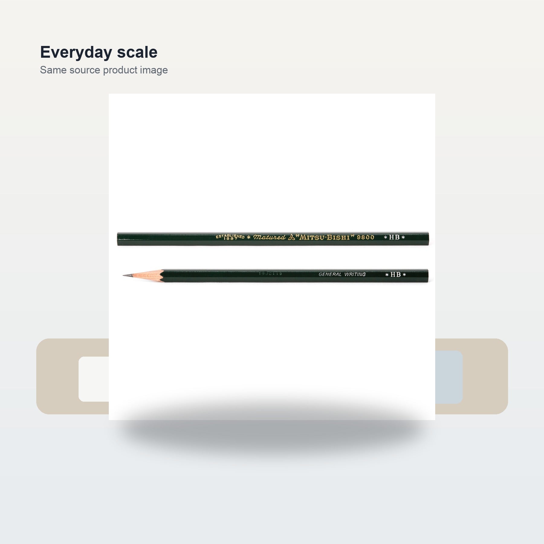 Mitsubishi 9800 Pencil, HB, Single - Scale and use case