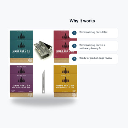 Remineralizing Gum - Feature callouts