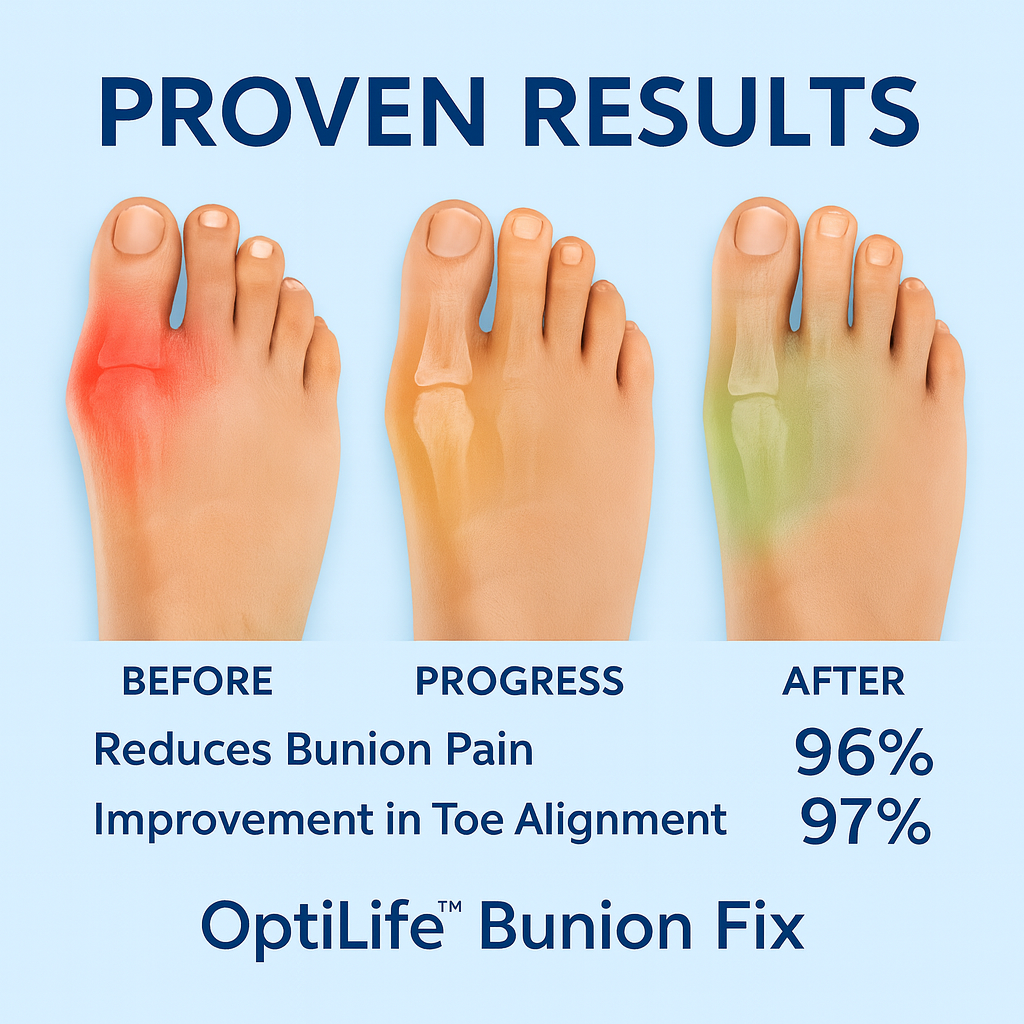 Bunion Fix before and after comparison - effective bunion pain relief results