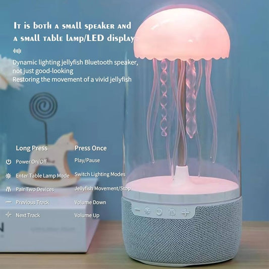 JellyGlow LED Bluetooth Speaker | Transparent Design, 360° Sound, Music-Synced Lights