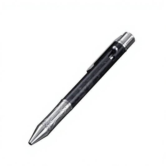 Titanium Bolt Action Tactical Pen – EDC Glass Breaker Writing Tool