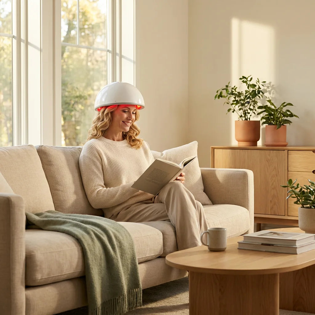 NeuroPulse helmet — at-home use