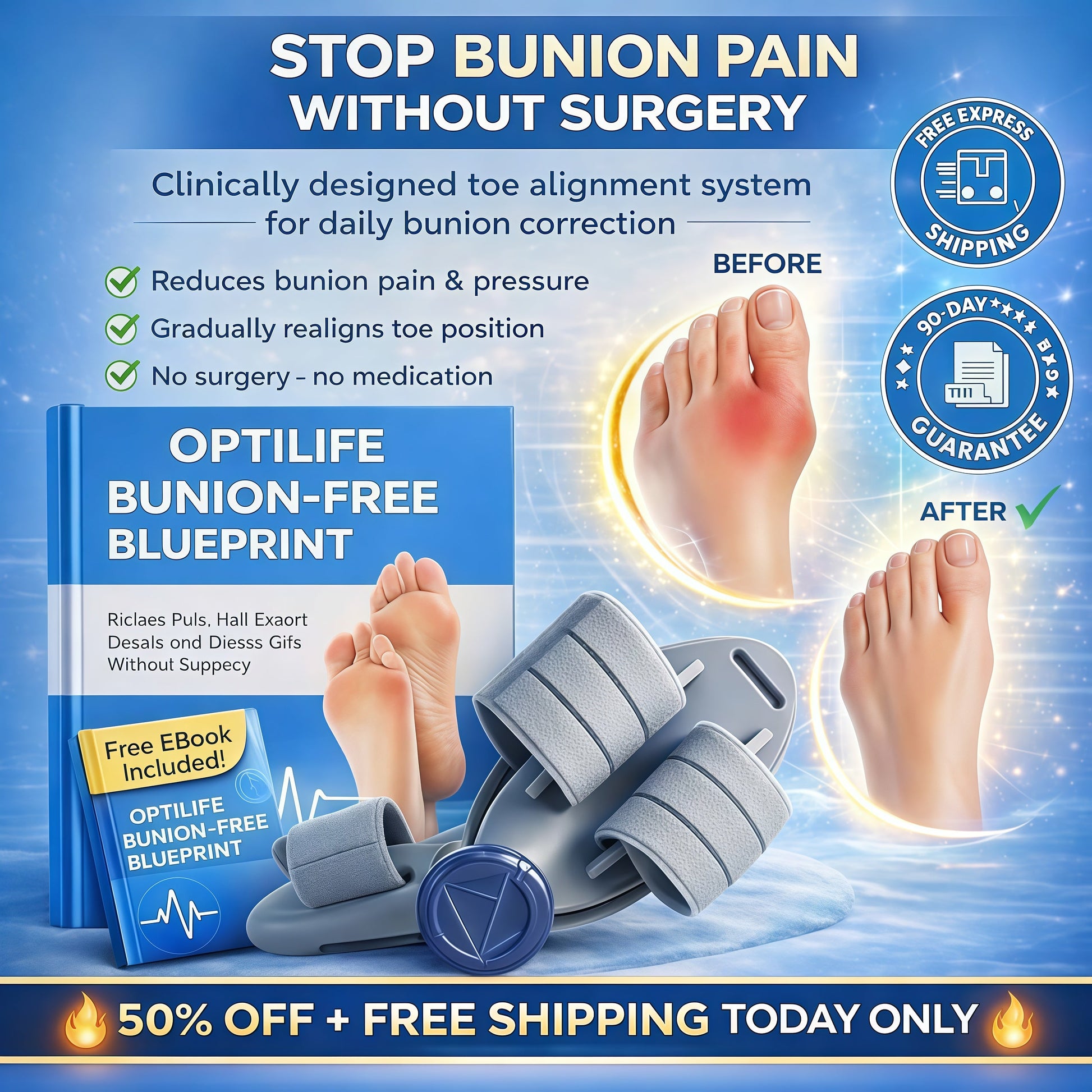 Bunion Fix orthopedic corrector main product view - non-surgical bunion pain relief device