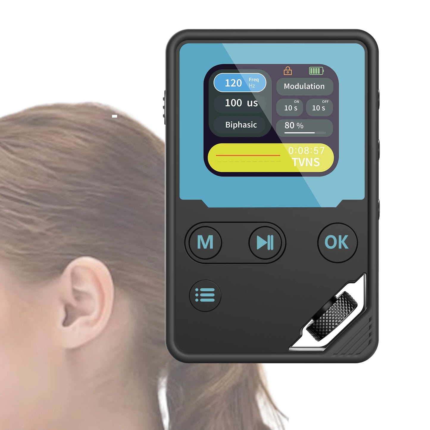 Vagus Nerve Stimulator (tVNS) for Anxiety & Sleep - Wearable Auricular Neurostimulation Device