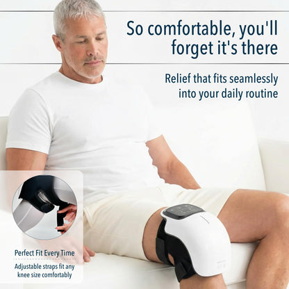 Knee therapy device with wireless remote control for easy operation