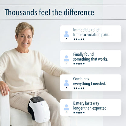 Professional-grade knee massage and heat therapy at home