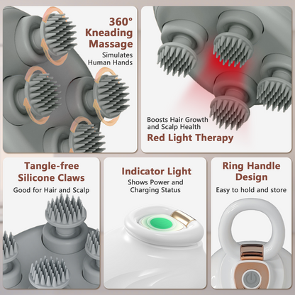 ScalpRevive Massage Comb - Electric scalp massager with red light therapy for hair growth