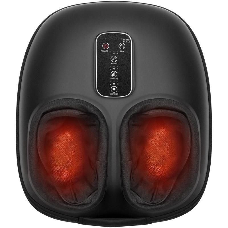 Foot Massager Compression Infrared Heat Plantar Fasciitis Neuropathy Pain Relief