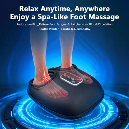 Foot Massager Compression Infrared Heat Plantar Fasciitis Neuropathy Pain Relief In Use