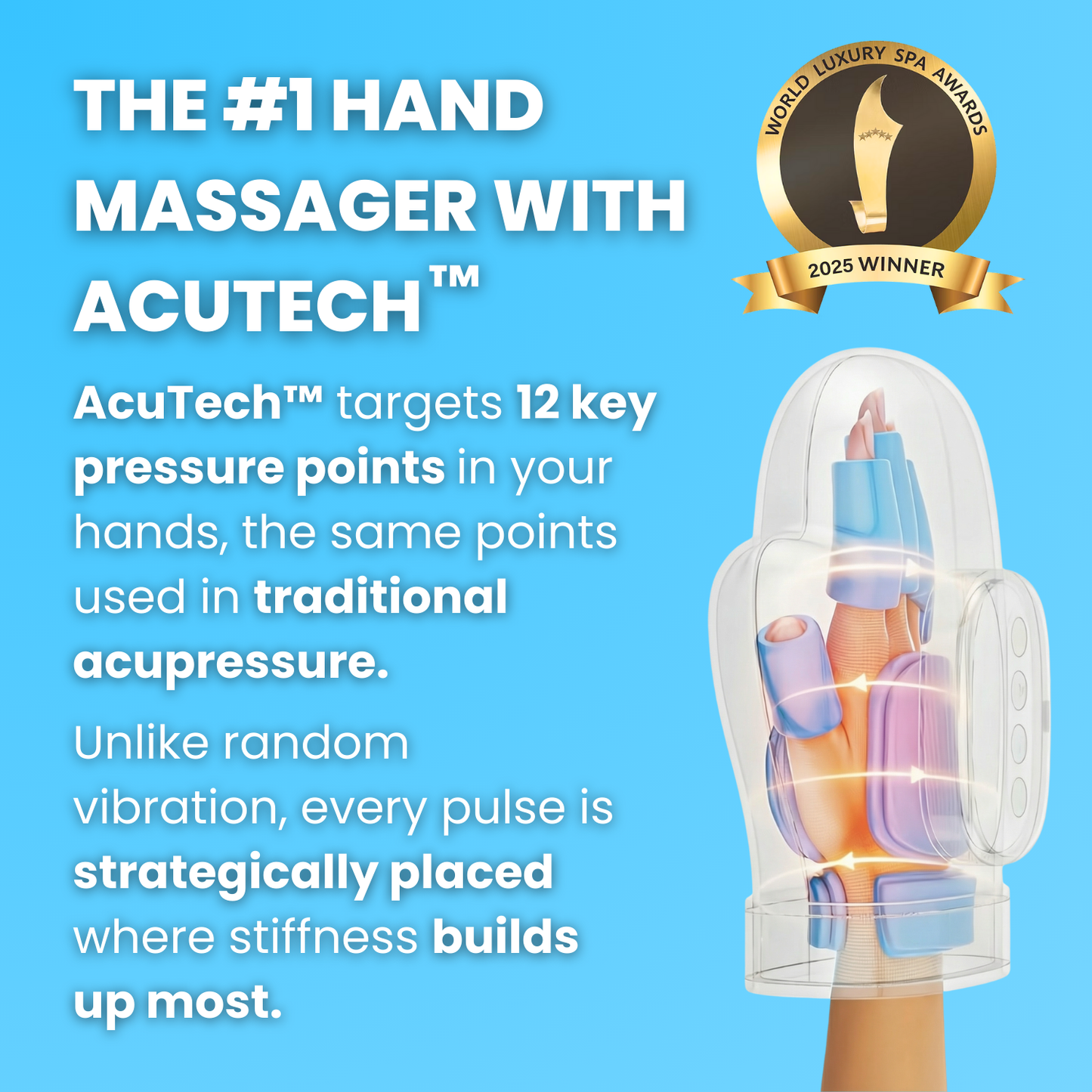 Hand Massager Heat Arthritis Carpal Tunnel Joint Pain Relief Inflammation Compression In Use