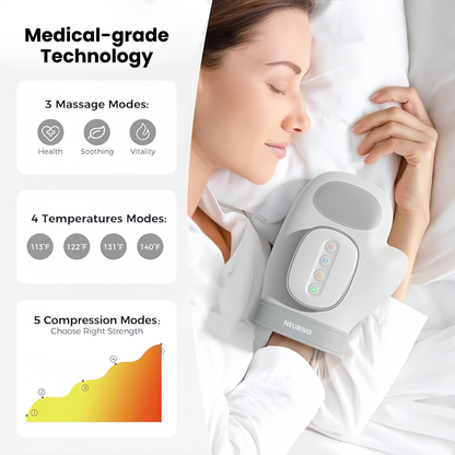 Hand Massager Heat Arthritis Carpal Tunnel Joint Pain Relief Inflammation Compression Features