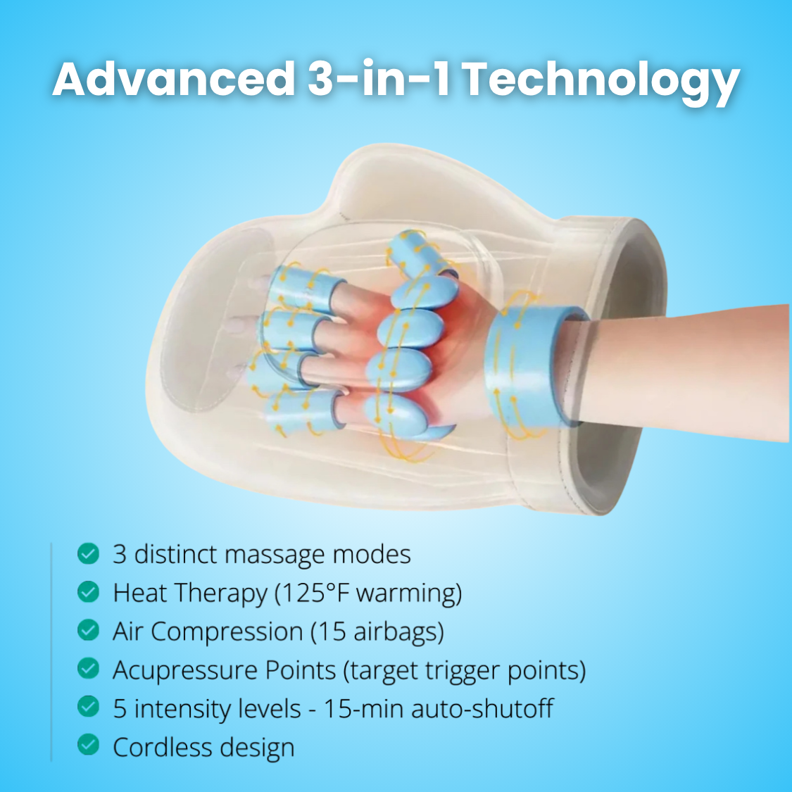 Hand Massager Heat Arthritis Carpal Tunnel Joint Pain Relief Inflammation Compression View 11