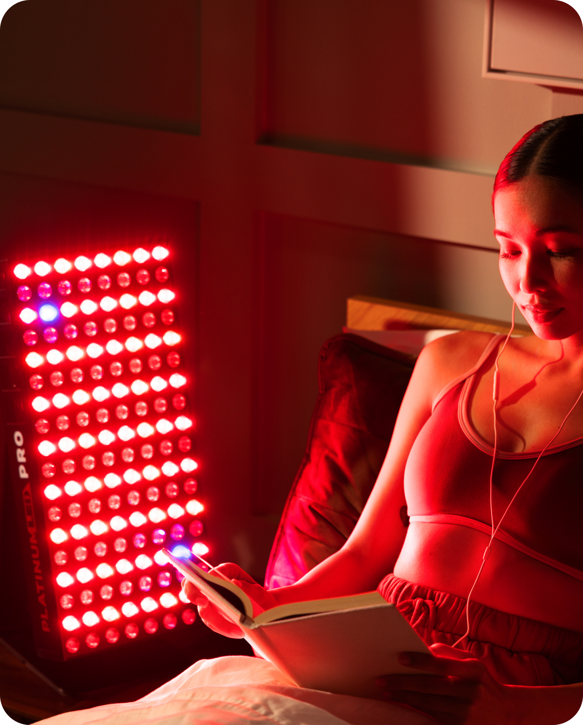 Red Light Therapy Panel Professional Full Body LED Pain Relief Anti-Aging Recovery Side View