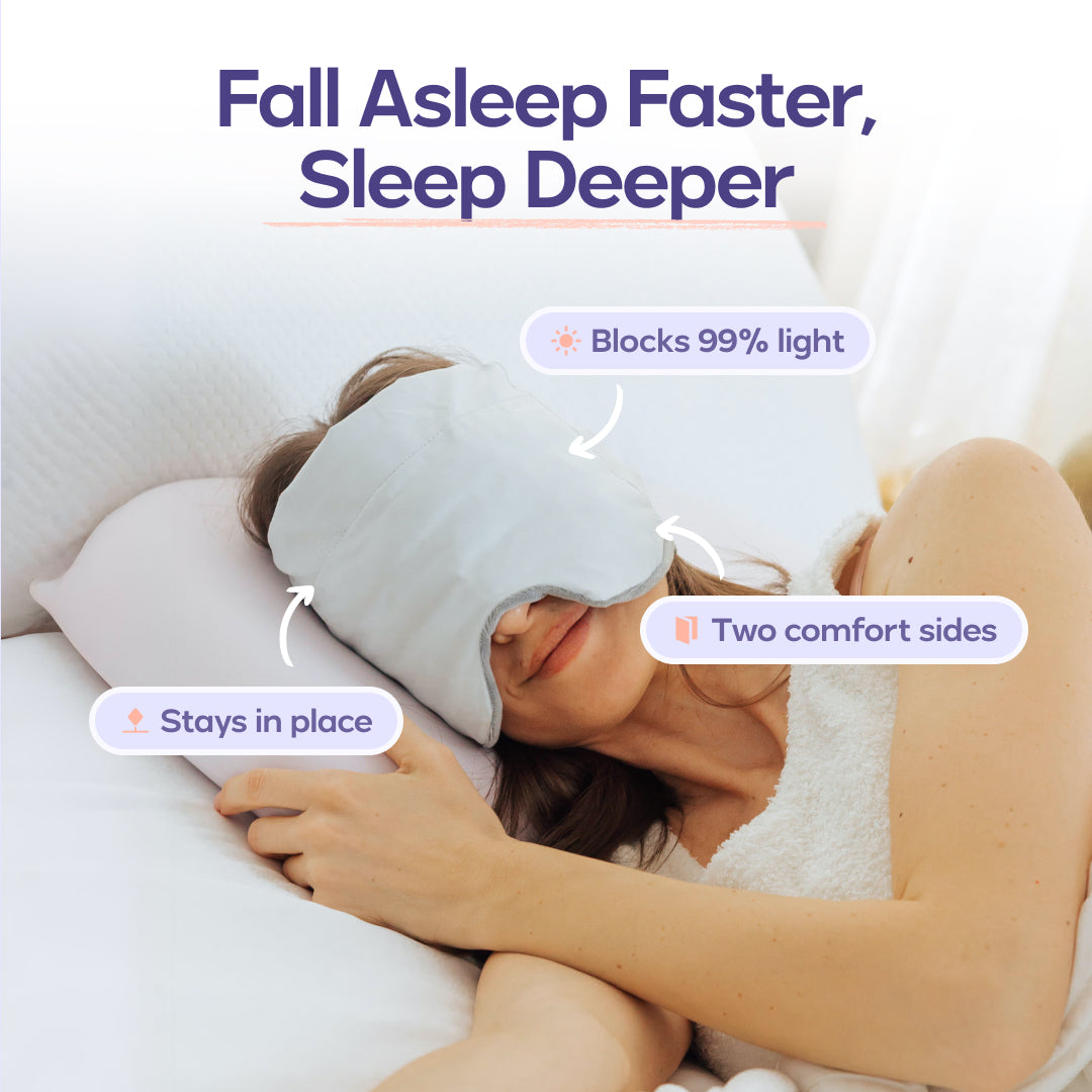 Weighted Sleep Eye Mask Migraines Dry Eyes Sleeping Light Blocking Deep Rest