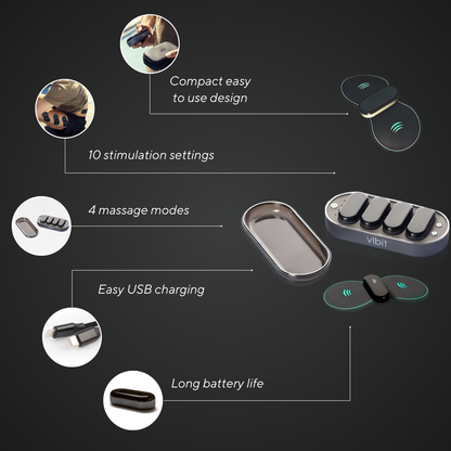 Wireless TENS Unit Portable Electric Muscle Stimulator Back Neck Shoulder Pain In Use