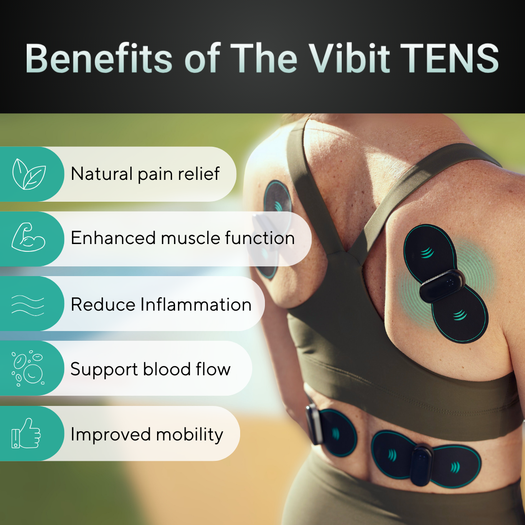 Wireless TENS Unit Portable Electric Muscle Stimulator Back Neck Shoulder Pain Close-Up